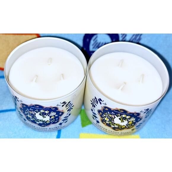 Lot of 2 Bath & Body Works Easter Candy Basket Large 3-Wick Candle 14.5oz - Picture 4 of 5